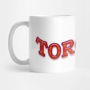 Toronto Canada in Red Word Art Mug